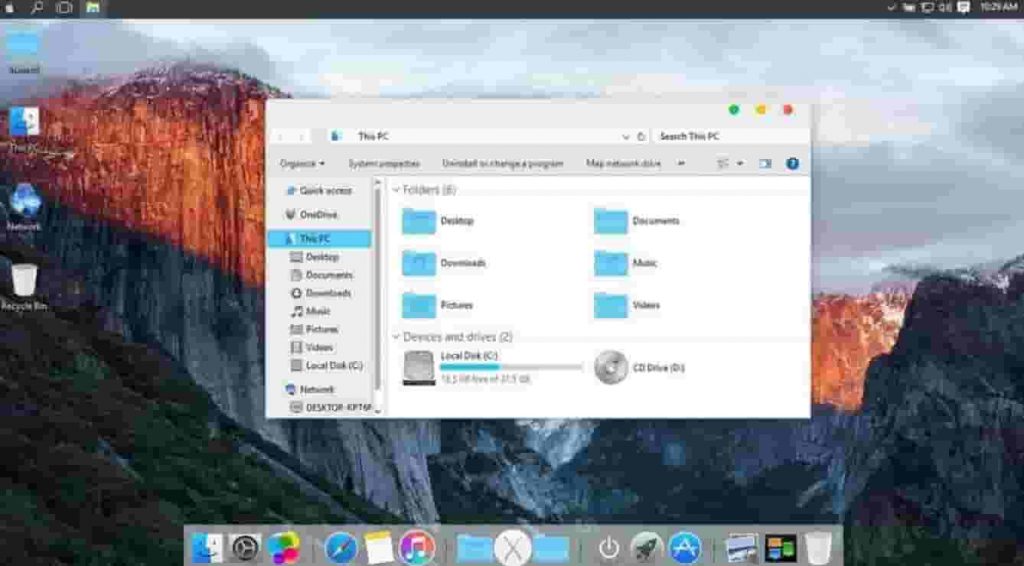 Mac OS X El Capitan Theme Free Download (Windows 10)
