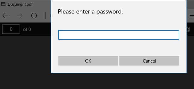 Enter PDF File Password to access it