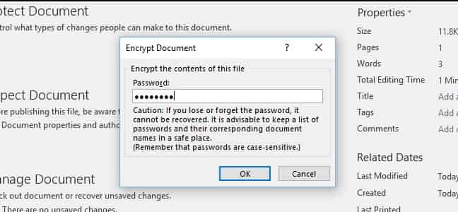 Password Protecting PDF Files with Office