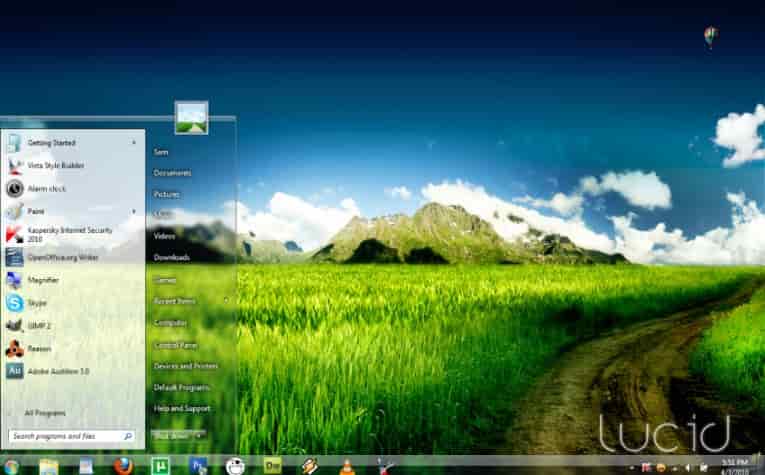 Lucid Glass Theme Windows 7 Download
