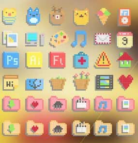 In Pixelated Icon Set for Windows 10