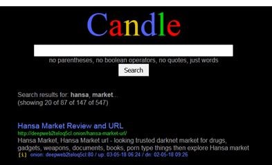 Candle Dark Web Search Engine Link