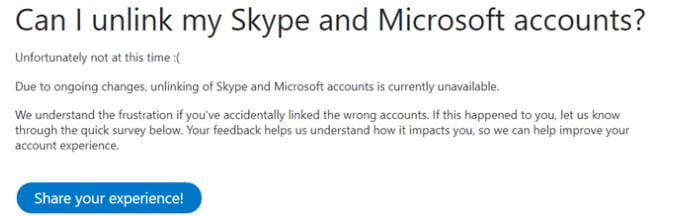 Deleting Skype Account from Microsoft Login