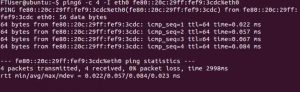 Ping ipv6 address linux