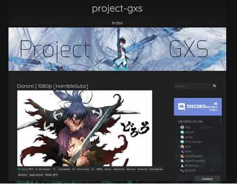 Project GXS Anime Site