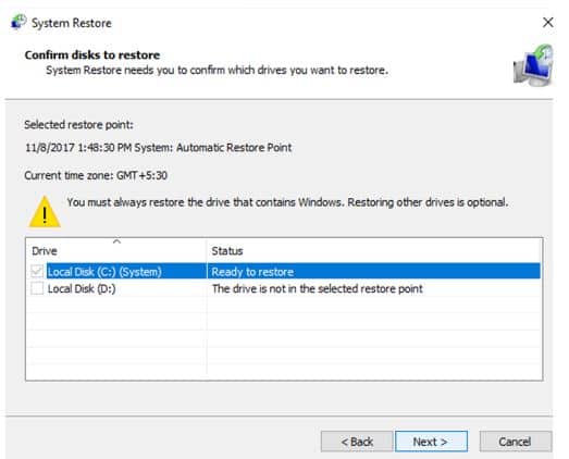 How to take system restore points