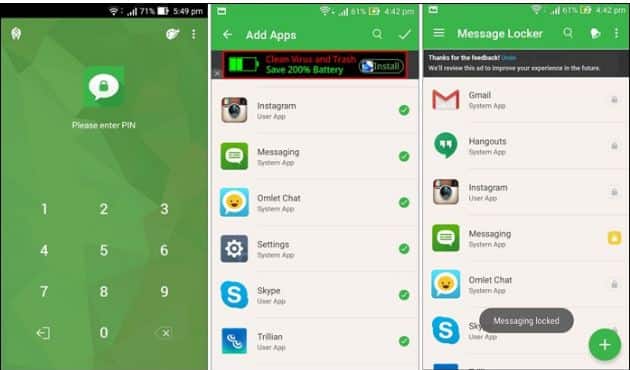 Message Locker SMS Lock App for Android