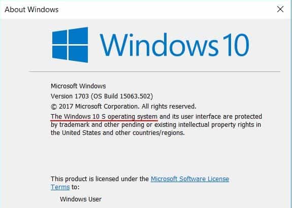Windows 10 S Clean Install