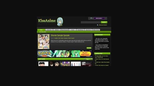 KissAnime Website