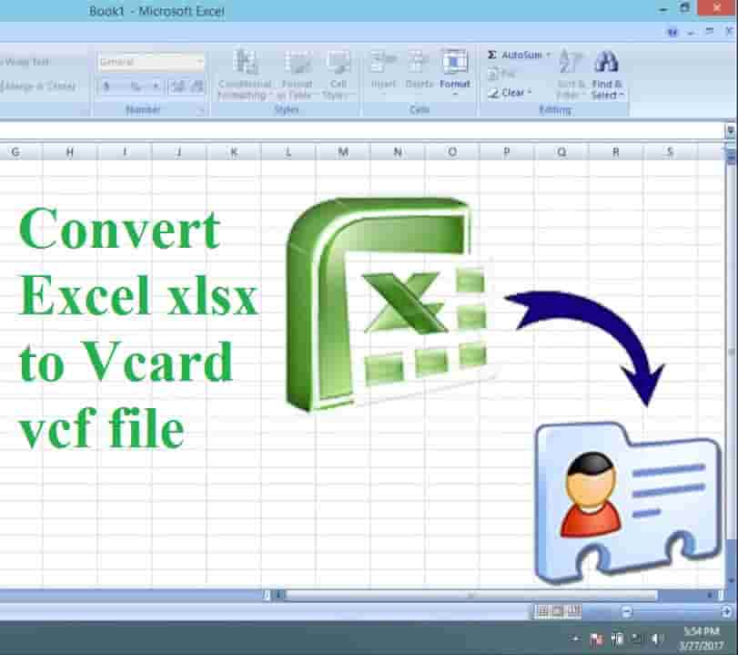 Manually Convert Excel XLSX to Vcard VCF File Without Software 2022