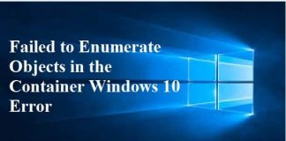 How to Fix Failed to Enumerate Objects in the Container Error
