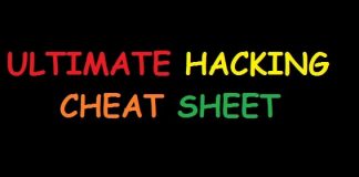 Hacking Cheat Sheet for Pro Hackers and Security Professionals 2020