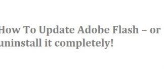How to update flash or uninstall adobe flash player