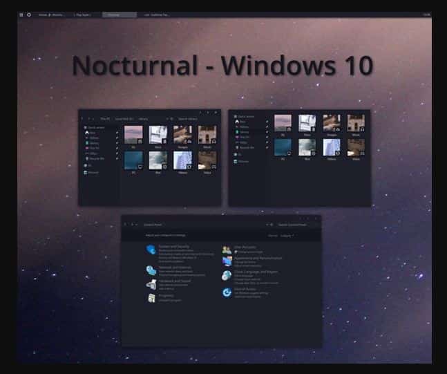 Nocturnal W10 Theme Download